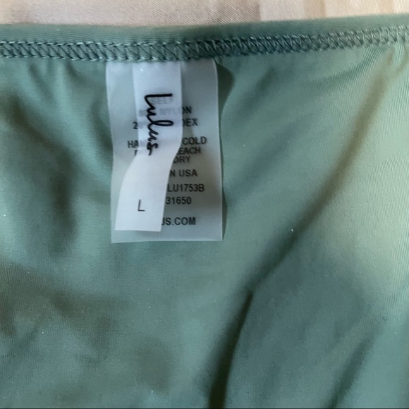 NWOT Lulus Green String Bikini Bottom Size Large - Picture 4 of 5